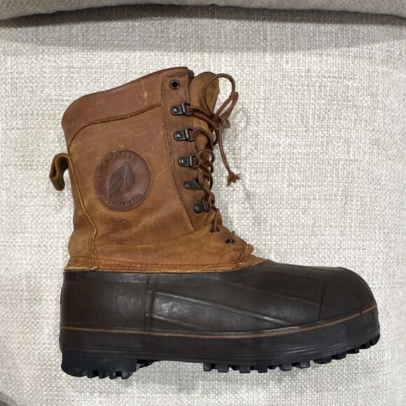 LaCrosse Men’s US 9 Brown/Black Leather Rubber Mid-Calf Snow Boots Pac boot main image 5